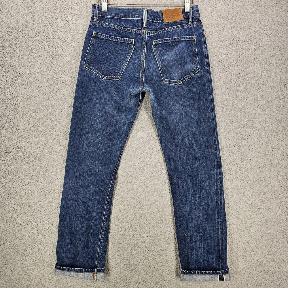 Raleigh Denim‎ Jeans Mens 31x32 Blue Selvedge White Oak Cone Denim Button Fly